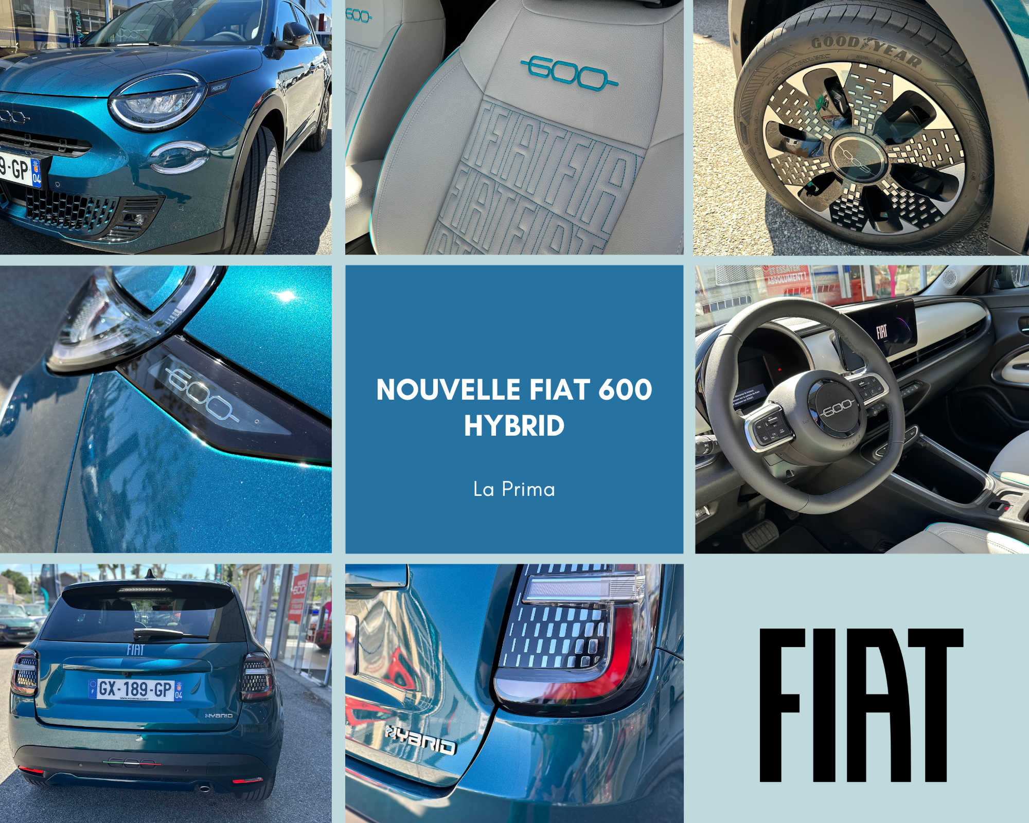 Présentation entière de la Fiat 600 hybrid en version La Prima